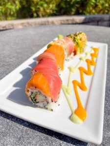 Our colorful sushi rolls are a beautiful example of visual gokan.