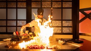 Every date night at Shogun features an entertaining culinary performance featuring a talented Teppanyaki chef.